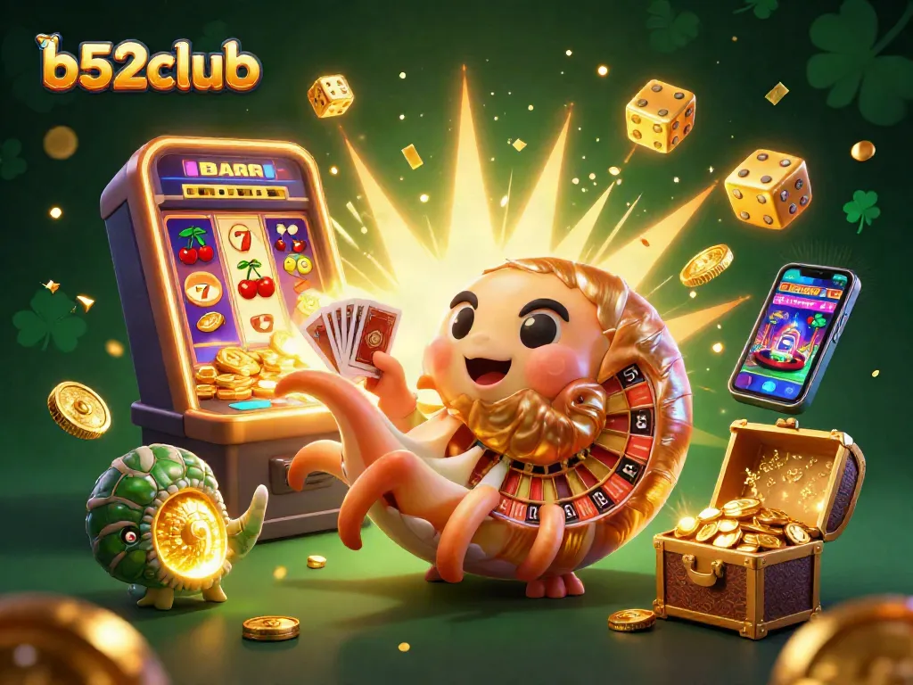 Spin the roulette wheel at b52club with a dazzling 3D casino scene featuring a nautilus and riches.