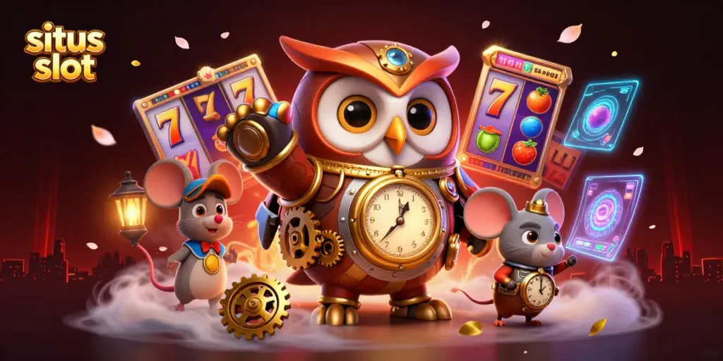 Spin vibrant reels of situs slot and win jackpots with colorful symbols and lively characters.