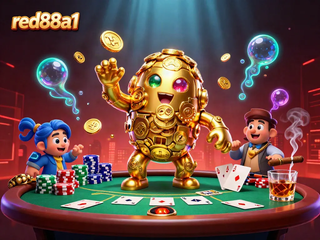 Experience the excitement of gaming with red88a1's vibrant 3D casino illustration showcasing thrilling gameplay.