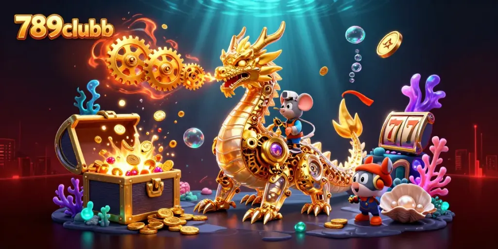 Experience thrilling gameplay with 789clubb's golden dragon and immersive casino elements.
