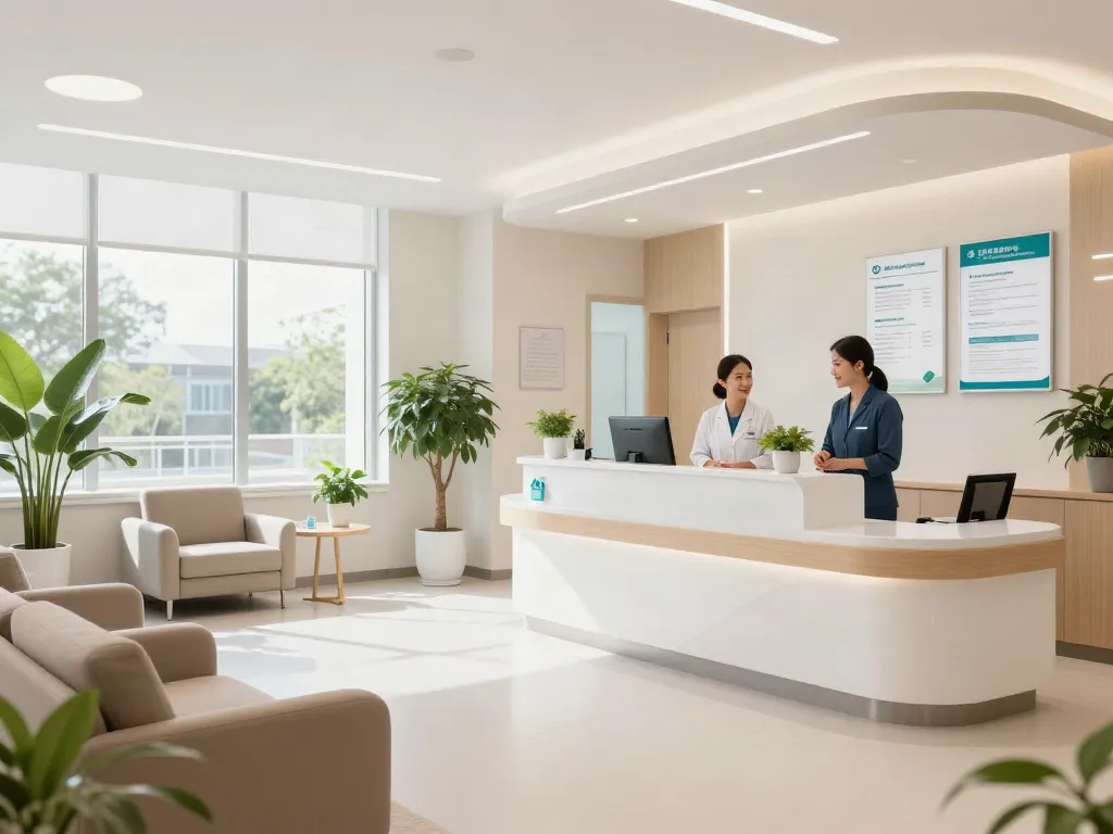 A modern healthcare clinic exemplifying patient care with a focus on compassion and trust, incorporating link gacor for better accessibility.