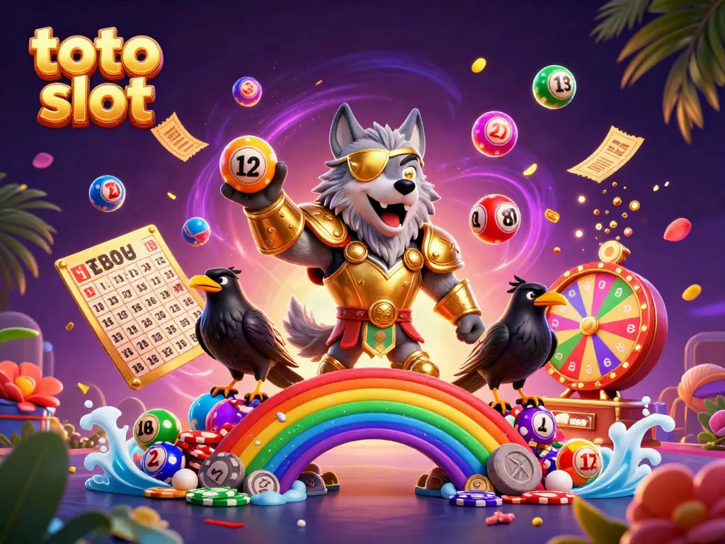 Engage in the thrilling world of toto slot with a vibrant 3D Norse-themed casino illustration.