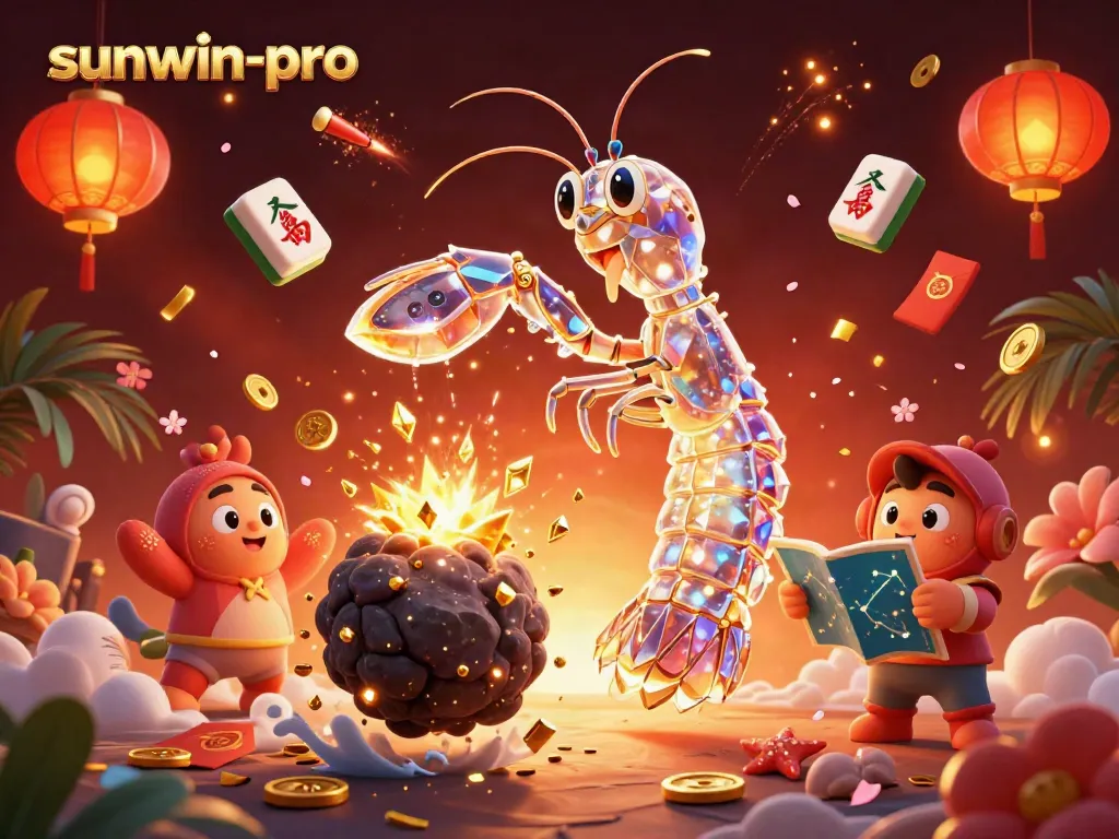 Engage with sunwin-pro's casino adventures featuring a galactic samurai mantis shrimp and treasures.