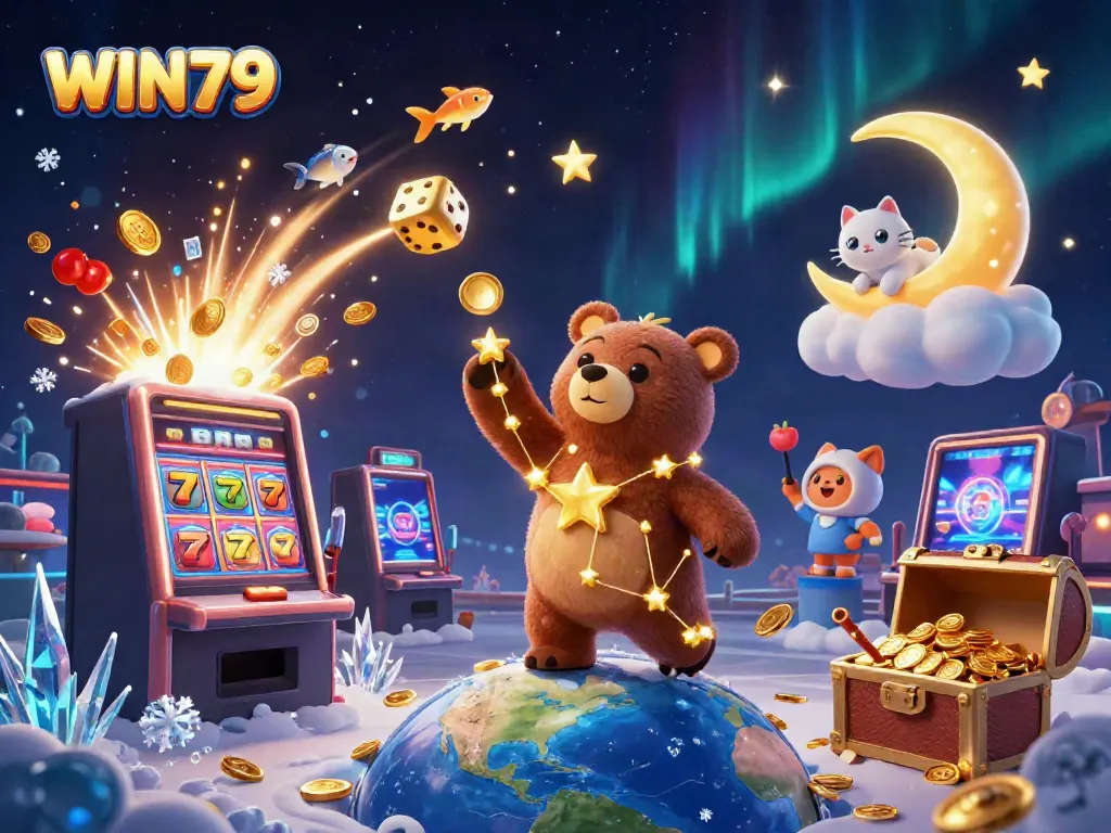 Experience the thrill of WIN79 with captivating casino elements and dynamic 3D characters