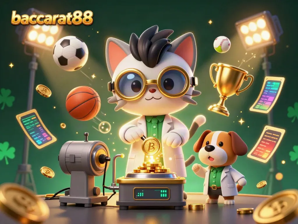 Experience thrilling gameplay with baccarat88 in a lively casino scene, showcasing excitement and winning