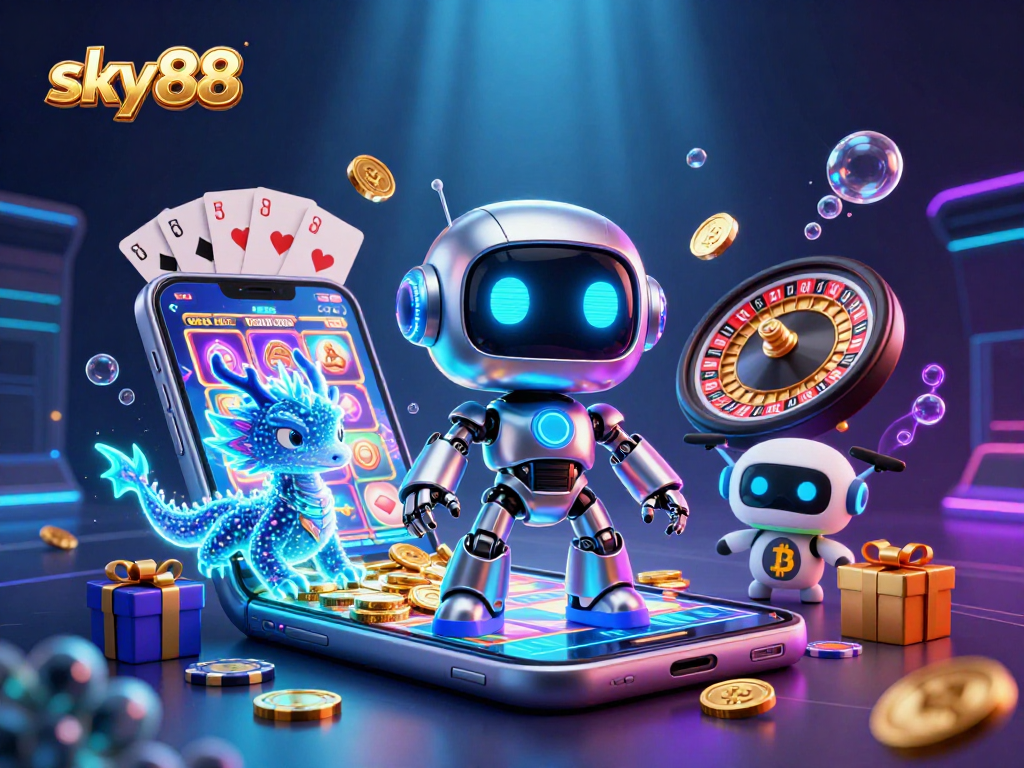 Experience the thrill of sky88 casino with engaging gameplay amidst vibrant 3D illustrations.