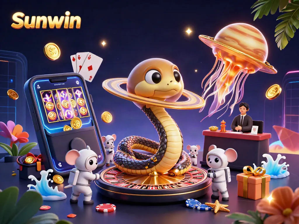 Experience exciting gameplay with Sunwin as dynamic characters engage in cosmic casino action.