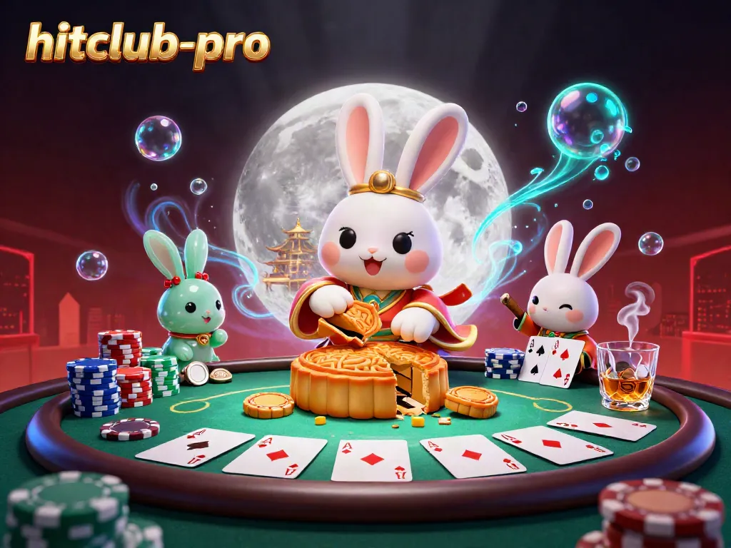 Engage in thrilling gaming at hitclub-pro with vibrant casino illustration showcasing poker elements.